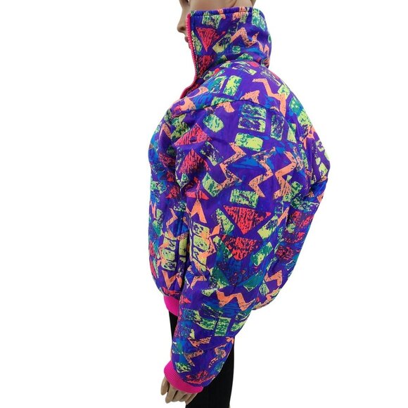 Vintage Columbia Reversible Down Puffer Jacket Womens Large - Picture 3 of 9